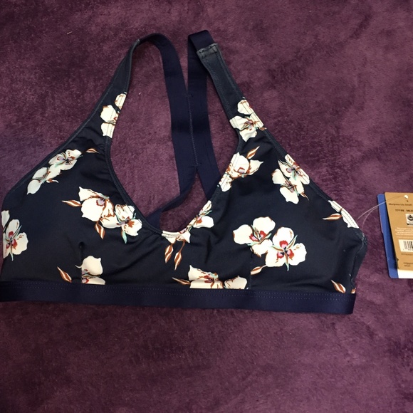Patagonia Other - NWT Patagonia Turn Bikini Top Navy Mariposa Lily S
